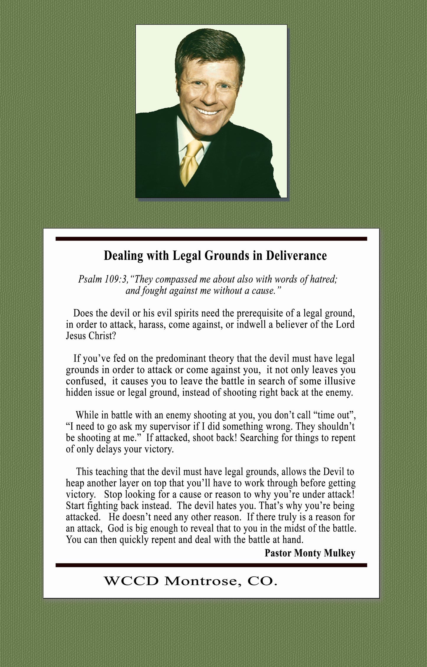 35 Dealing with Legal Ground in Deliverance